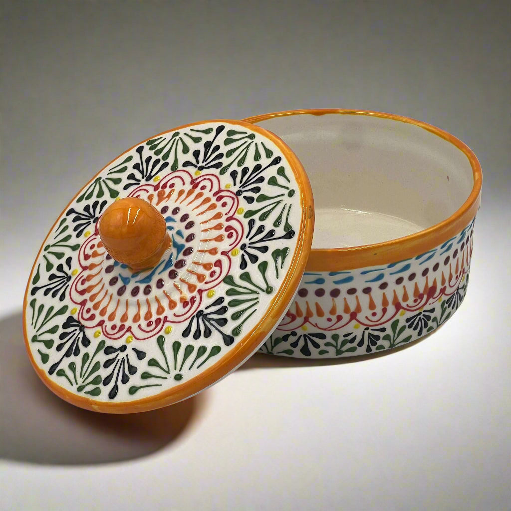 Handmade Talavera Tortilla Warmer - Mexican Pottery